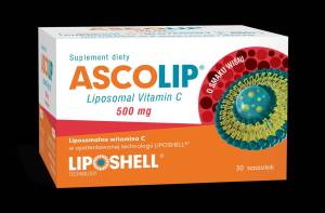 ASCOLIP® liposomalna witamina C  500mg 30 sasz. SMAK WIŚNIA