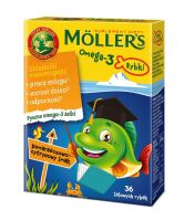 Mollers Omega-3 Rybki pom.-cytr. x 36żelek