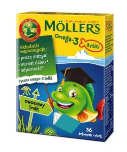Mollers Omega-3 Rybki Owocowy x 36
