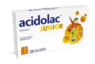 Acidolac Junior smak pomarańczowy x 20 tabletek