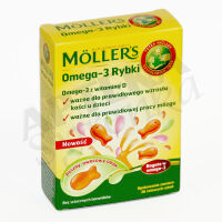 MOLLERS Omega-3 Rybki kapsułek 36sztuk(żelowyc