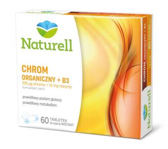 NATURELL Chrom Organiczny +B3 tabletki do ssania