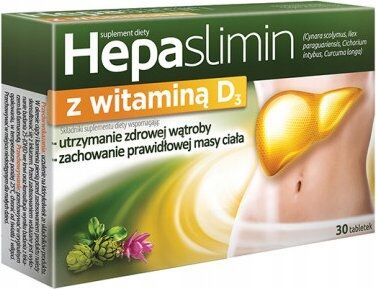 Hepaslimin z witaminą D3 30 tabletek powlekanzch